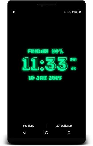 Neon Digital Clock Live Wp screenshot 6