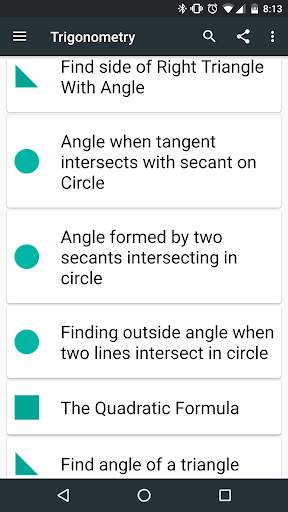 Equations Plus: Geometry & Trigonometry Calculator скриншот 1
