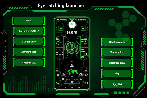 Eye catching launcher, Applock screenshot 1