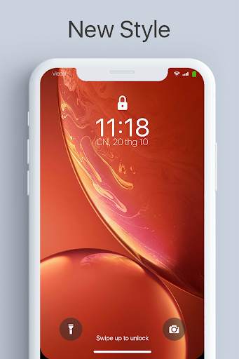 Lock Screen Style i-OS 13 screenshot 2