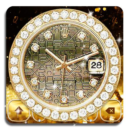 Gold Diamand Watch Keyboard 10001001
