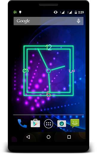 Neon Clock Live Wallpaper screenshot 4