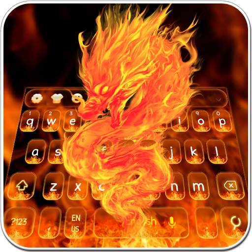 Fiery Dragon Keyboard Theme 10001005