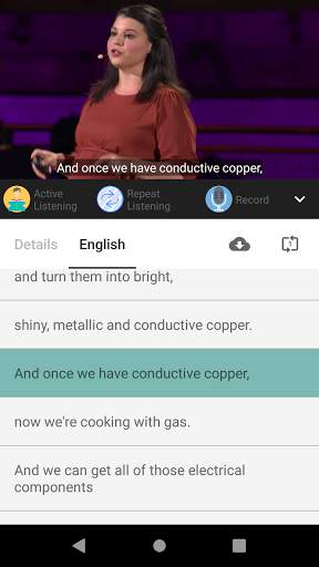 EngVoice: Learn English with Videos for TED screenshot 1