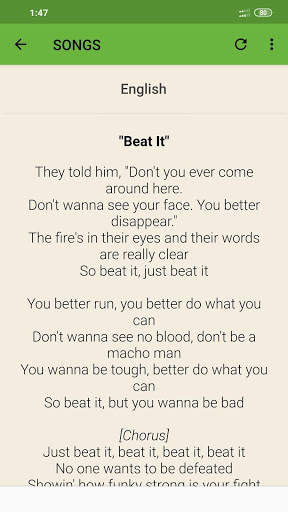 Michael Jackson Lyrics screenshot 4