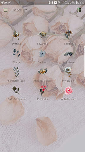 Rose messenger skin for Next SMS screenshot 5