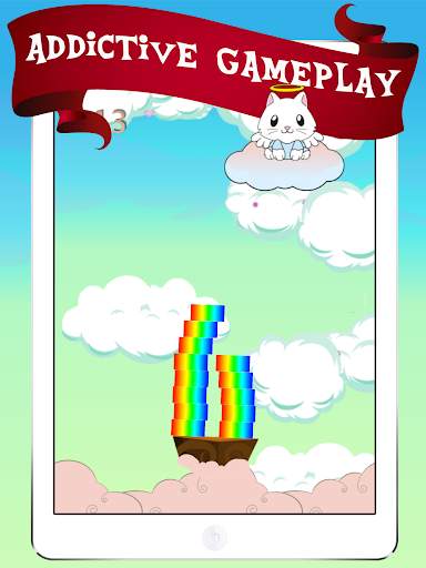 Kitty Rainbow Stack Survival Game screenshot 9