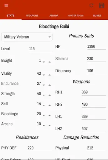 Character Planner for Bloodborne screenshot 2