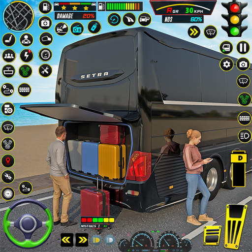 US Coach Bus Driving Bus Game 1.0