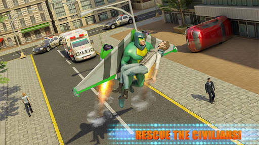 Flying Jetpack Crime City Hero Simulator screenshot 3