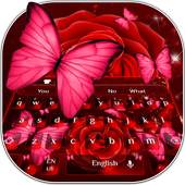 Red Rose Butterfly Keyboard 10001006