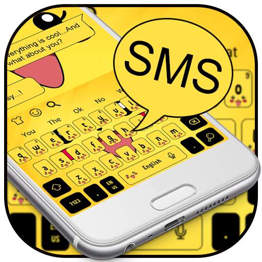 SMS Yellow Cartoon Keyboard Theme 10001001