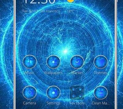 Blue Silver Tech Circle Theme screenshot 2