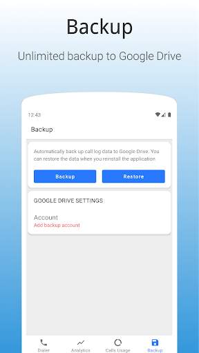 Call Log Analytics - Call History Manager, Backup screenshot 4
