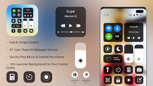 Launcher iOS 15 Control Center screenshot 1