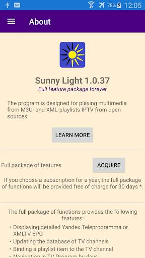Sunny Light - M3U & XML Player screenshot 6