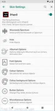 Poweramp V3 skin Yaps screenshot 6