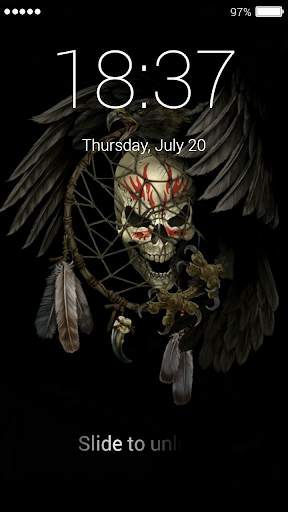 Skull Lock Screen 6 تصوير الشاشة