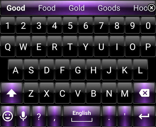 Keyboard Theme Dusk Black Purple स्क्रीनशॉट 2