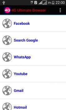 4G Ultimate Browser screenshot 1