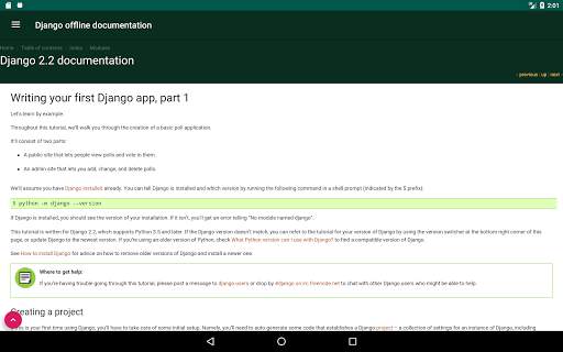Django documentation & tutorial offline screenshot 4