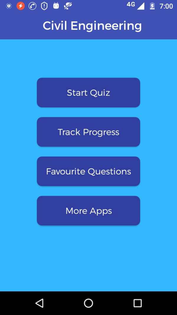 Civil Engineering quiz screenshot 1