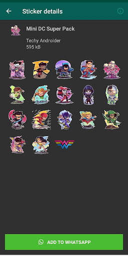 DC (Superhero) Stickers for whatsApp screenshot 6