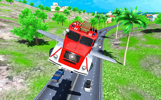 Flying Robot Fire Truck Game screenshot 5