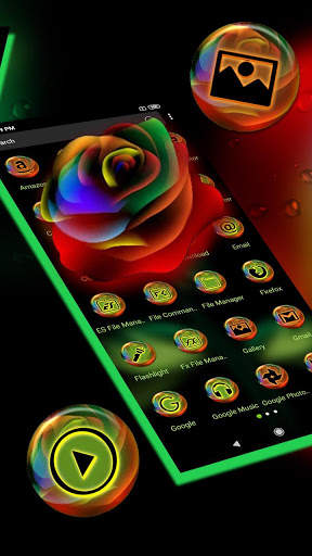 Neon Rose Launcher Theme screenshot 2