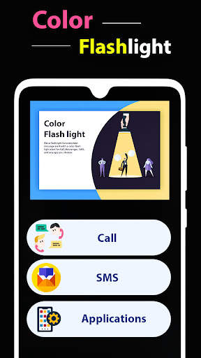 Colour Flashlight - Call & SMS screenshot 1