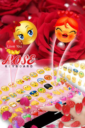 New Pink Rose Keyboard 2019 screenshot 1