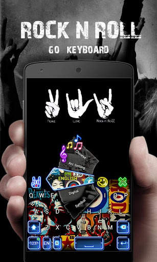 Rock N Roll GO Keyboard Theme screenshot 4