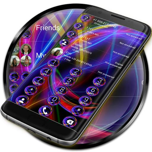 Dialer Theme Neon Abstract 350