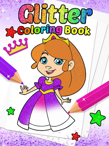 Colouring Games - Glitter Colouring Art screenshot 1