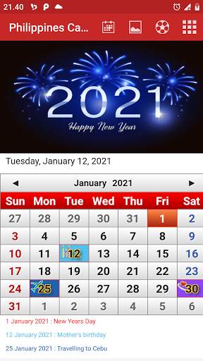 Philippines Calendar 2021 screenshot 1