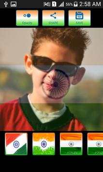 चेहरे पर भारतीय ध्वज स्क्रीनशॉट 2