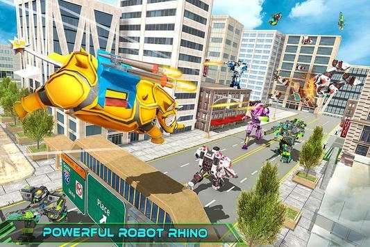 Real Robot Rhino Attack Car Transform Games screenshot 5