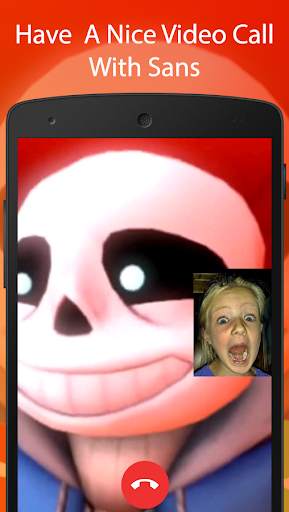 Best Funny Skeleton Sans Fake Chat And Video Call screenshot 4