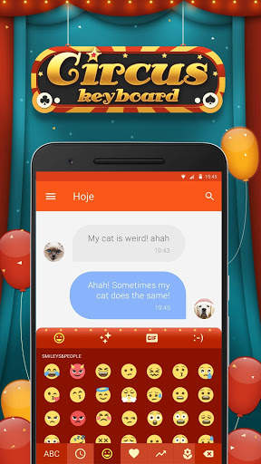 Red Joker Emoji Keyboard Theme screenshot 2