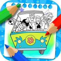 Scooby coloring doo cartoon game icon
