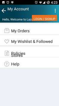 Lazada app With FB Twitter Gmail (245kb) screenshot 1