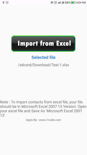 Import Export Contacts Pro 5 تصوير الشاشة