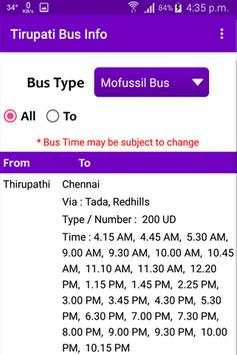 Tirupati Bus Info screenshot 1