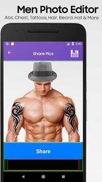 Men Photo Editor : Hair styles,Abs,Mustache,Beard 6 تصوير الشاشة