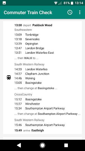 Commuter Train Check (Live Times & Journey Plan) screenshot 8