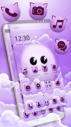 Pink Fluffy Chu Theme screenshot 2