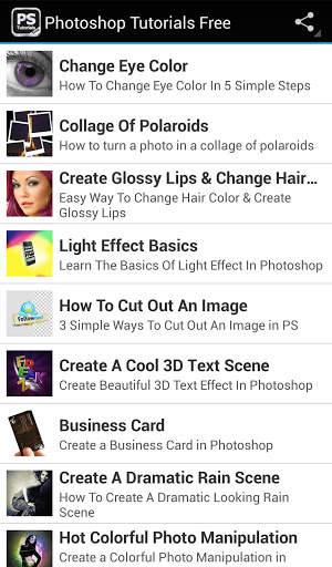 Free Tutorials For Photoshop screenshot 1