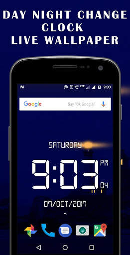 Day night changing clock live wallpaper screenshot 5