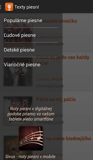 Texty piesní screenshot 1