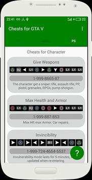 Cheats for GTA V - Unofficial screenshot 3